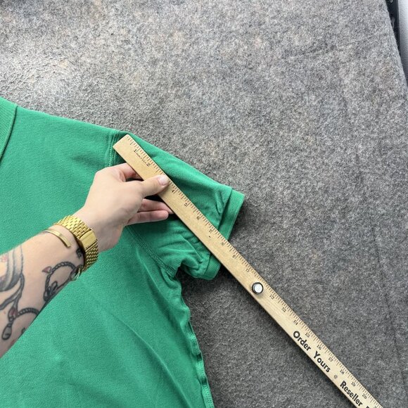 Polo Ralph Lauren Polo Shirt Mens Large Green Custom Flag Equestrian Embroidered - Picture 3 of 12